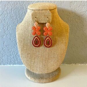 Orange and Red Capri Earrings